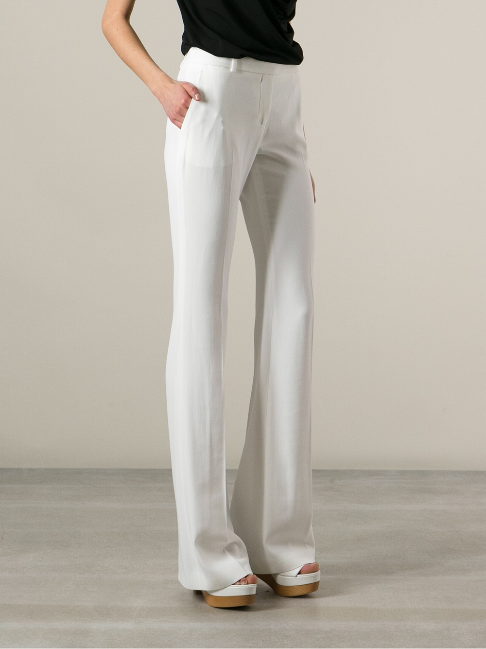 Bootcut Trouser White