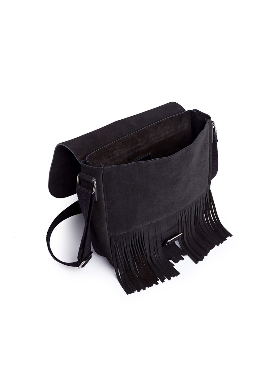 fringe messenger bag