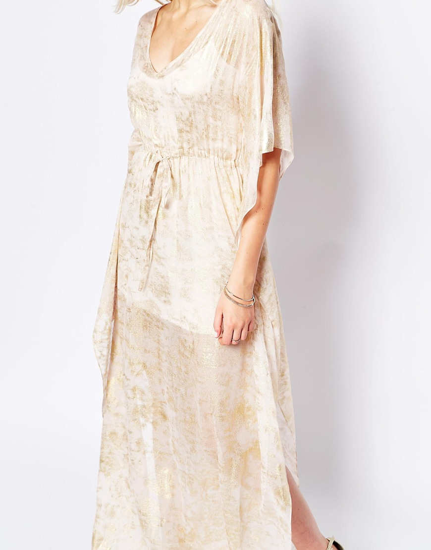silk kaftan maxi dress