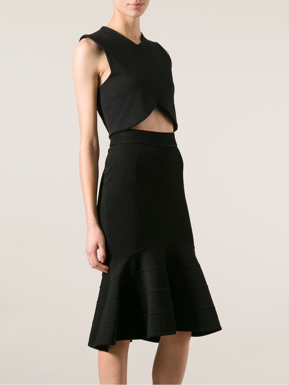 Givenchy Peplum Hem Skirt in Black Lyst