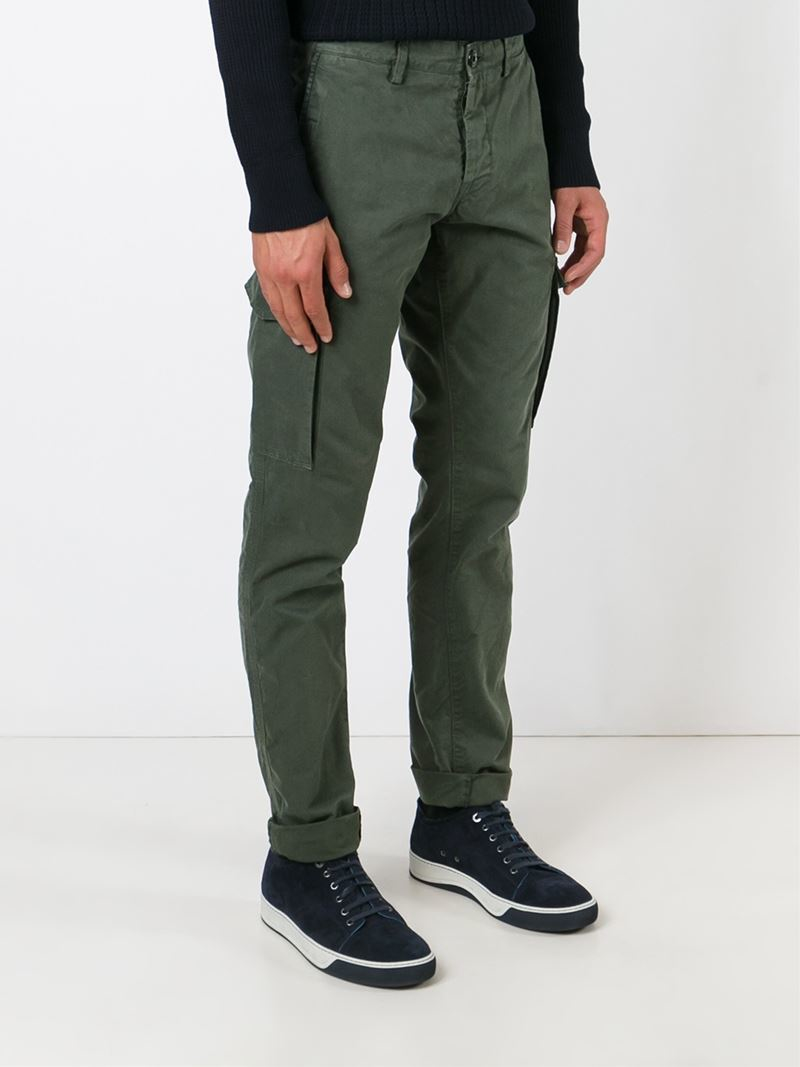 stone island green cargo