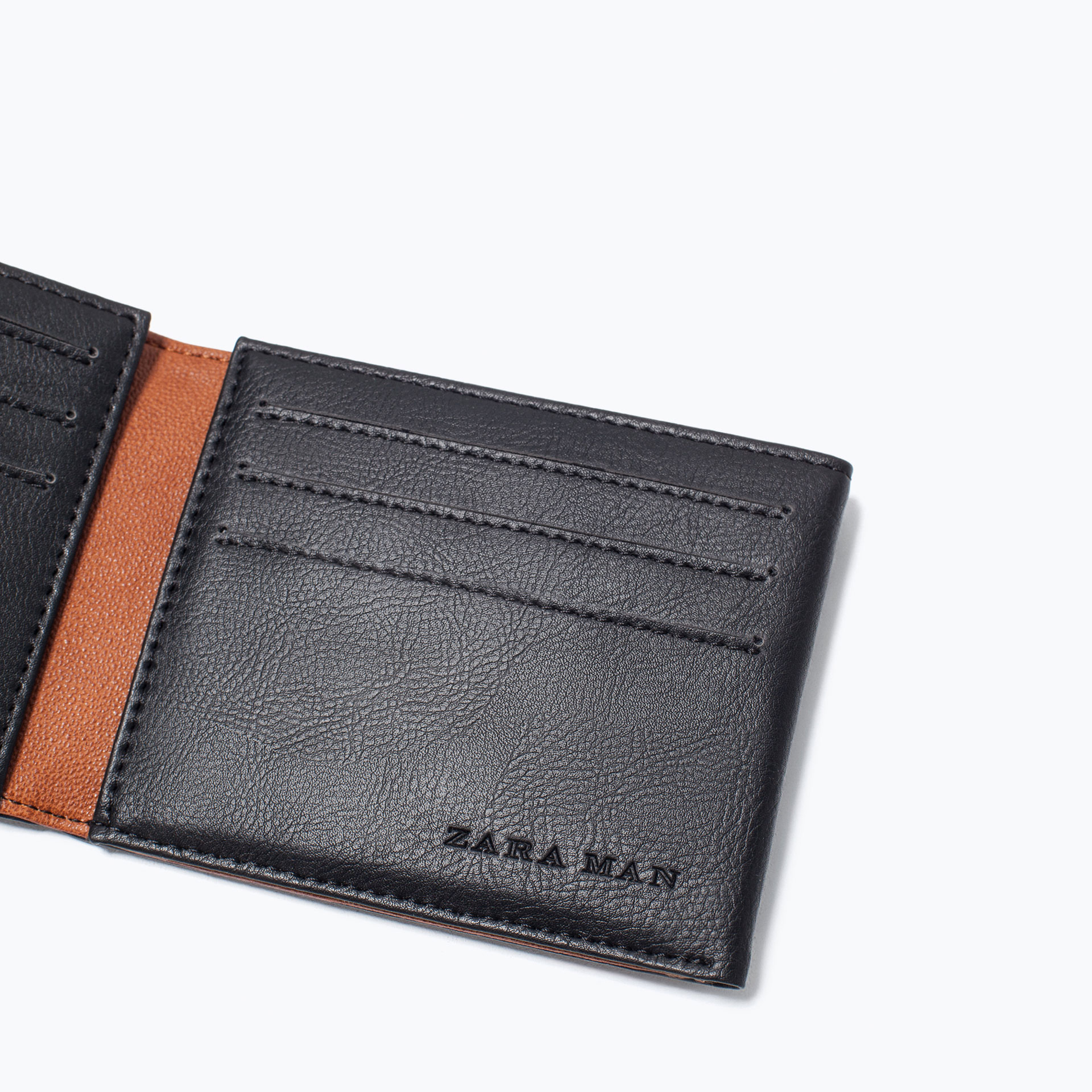 Zara TwoTone Wallet in Black for Men Lyst