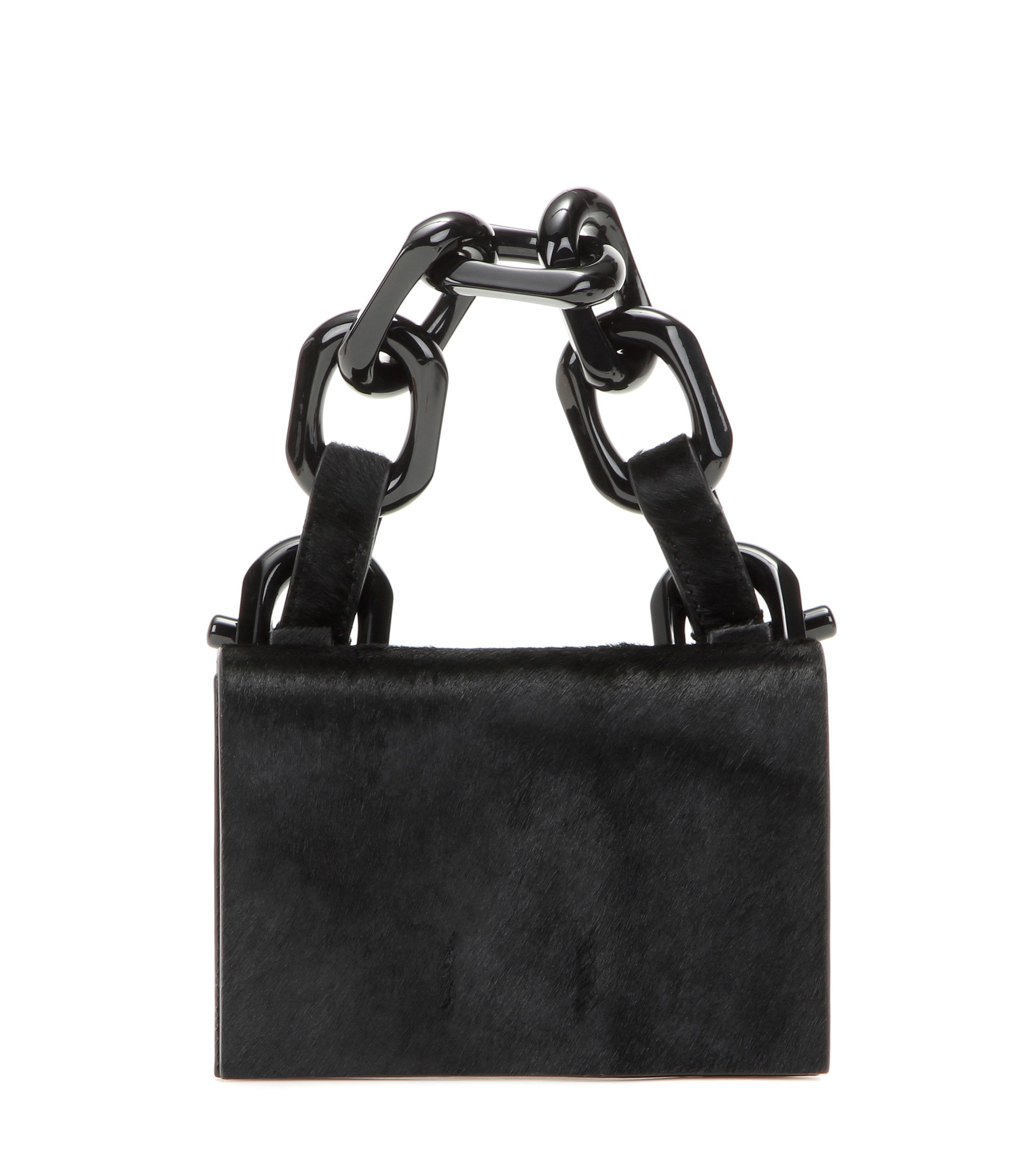 Lyst Calvin Klein Calf Hair Handbag In Black Gallery