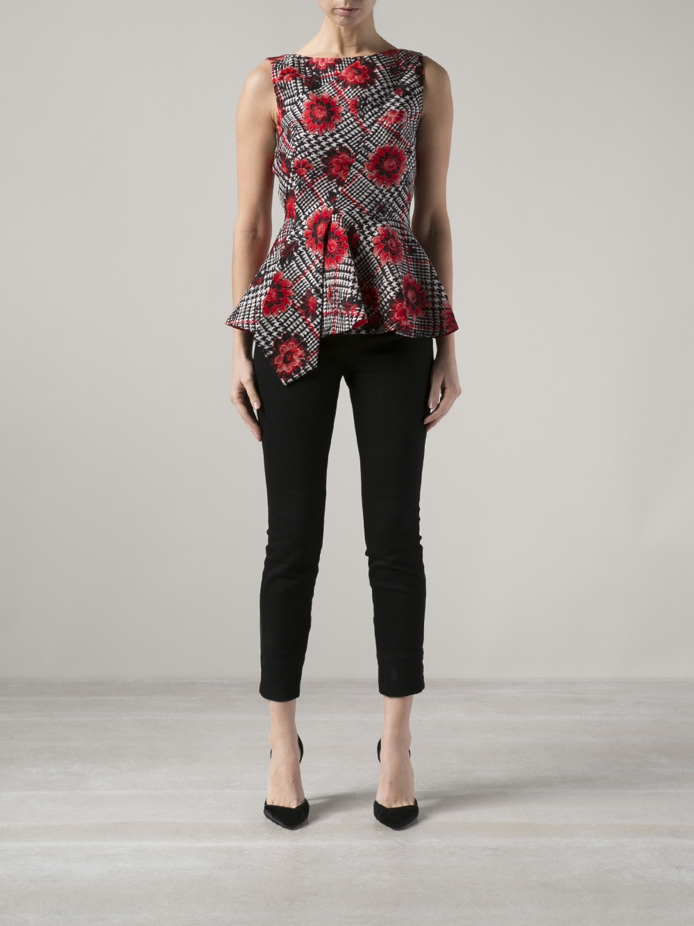 oscar de la renta peplum top