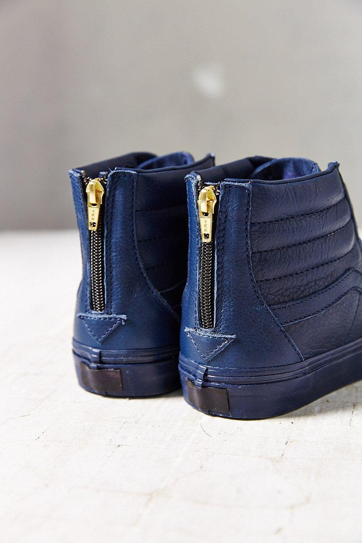 Vans Sk8-Hi Zip Leather Women'S Sneaker in Navy (Blue) | Lyst