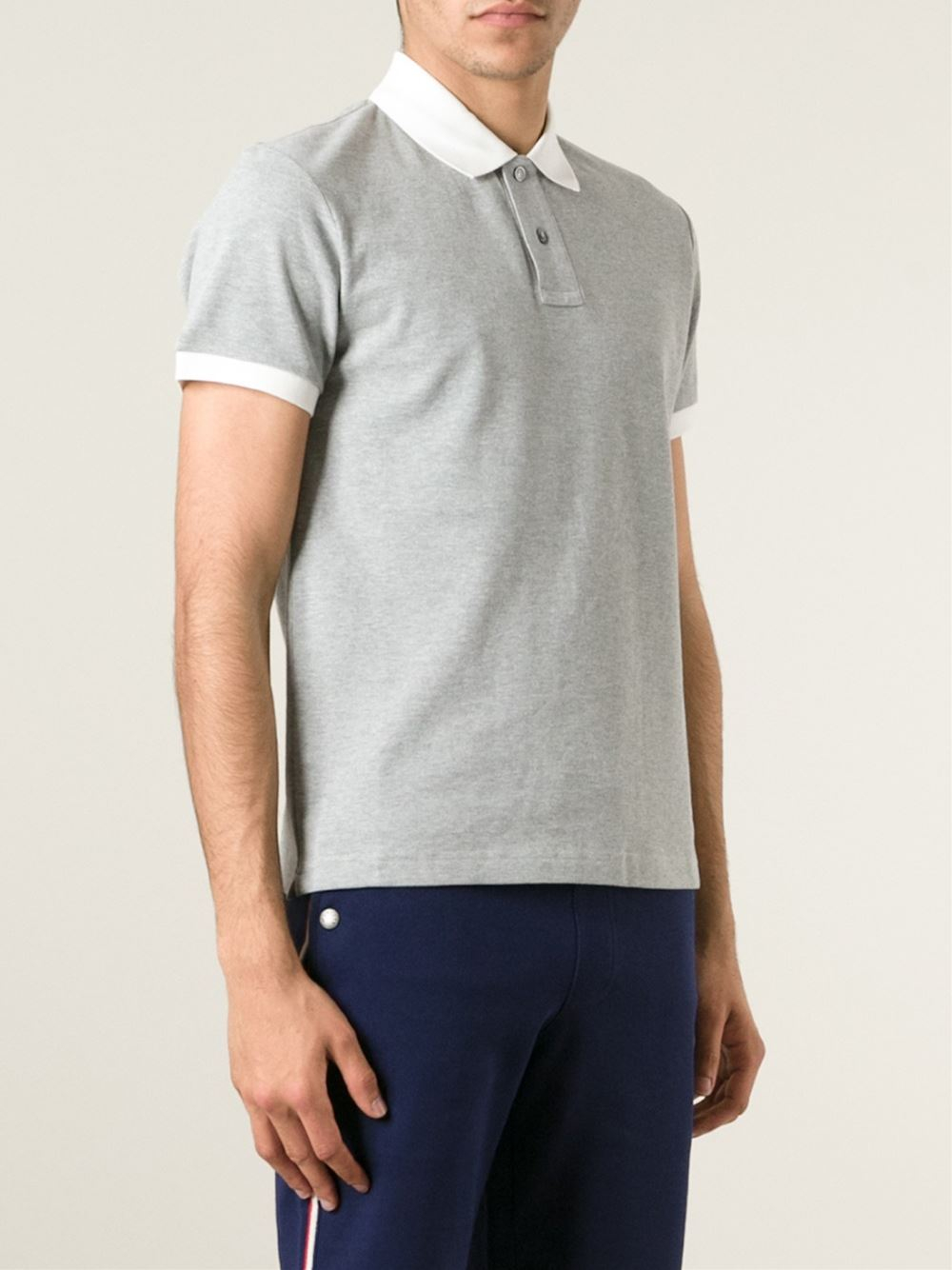 grey moncler polo
