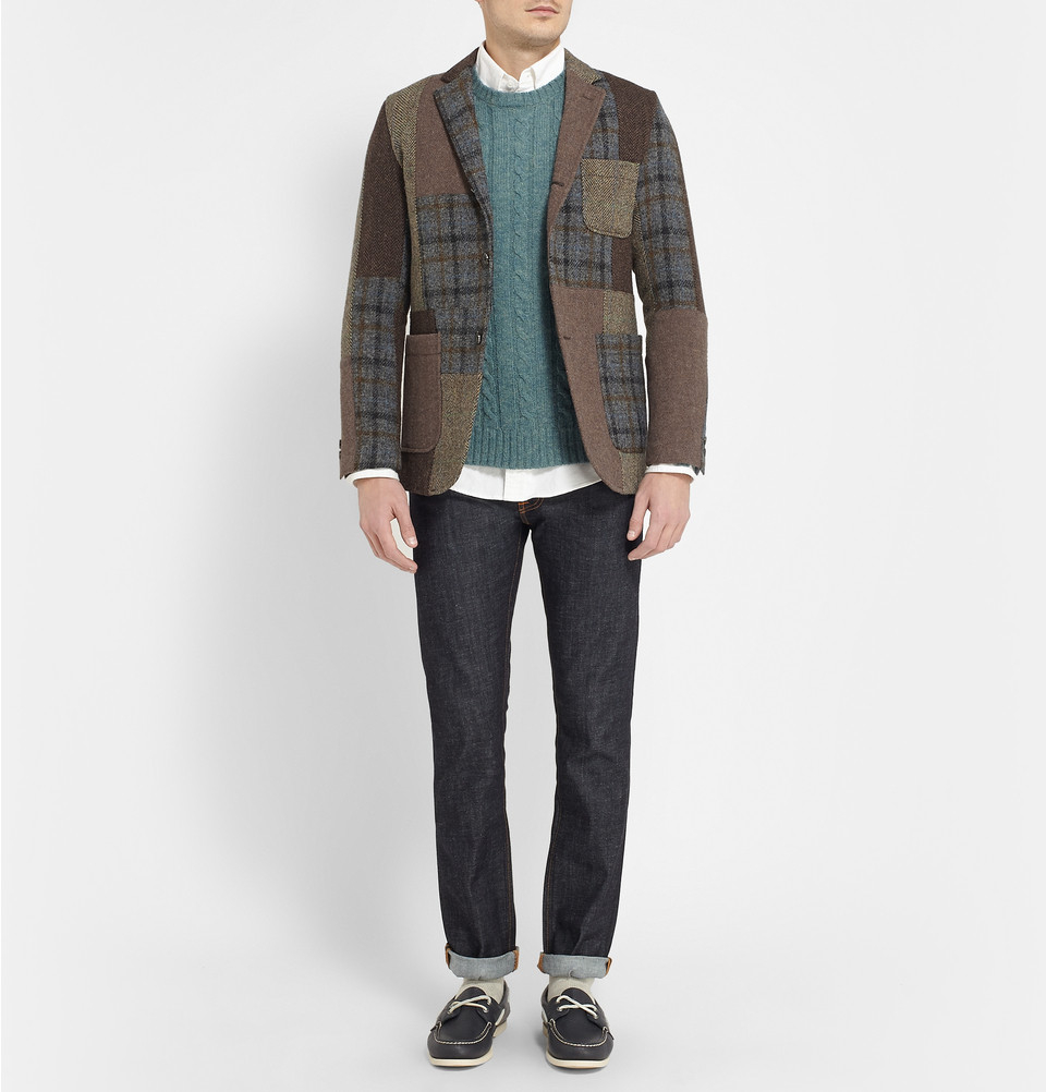 beams plus patchwork cardigan