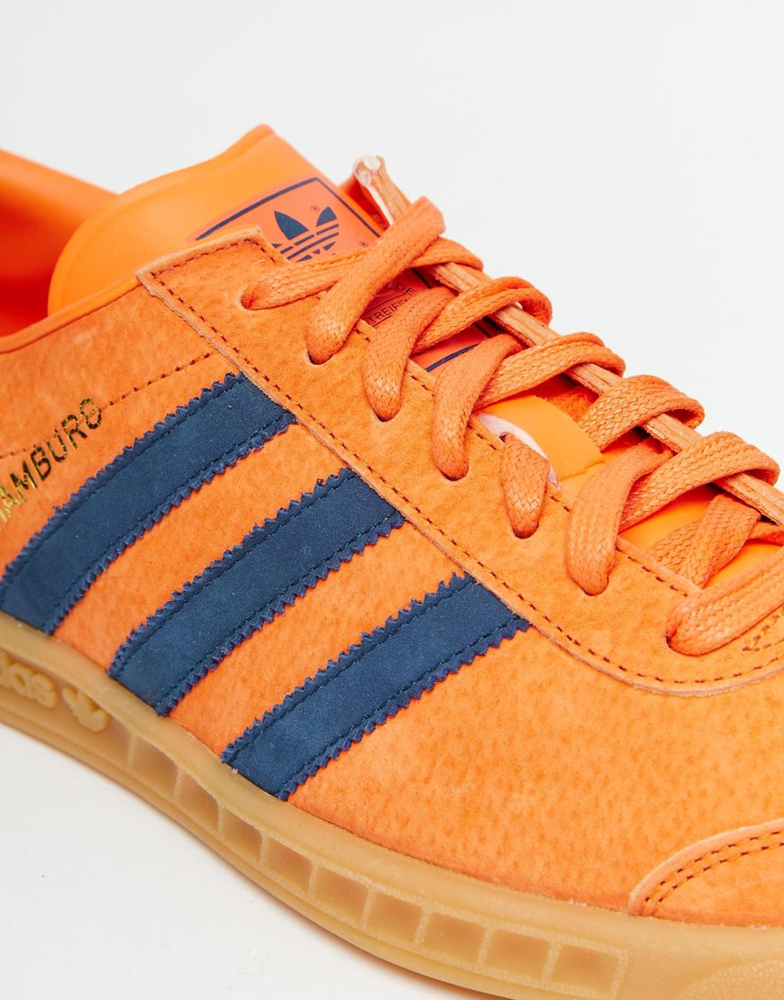 adidas Originals Hamburg Trainers S74837 in Orange for Men - Lyst