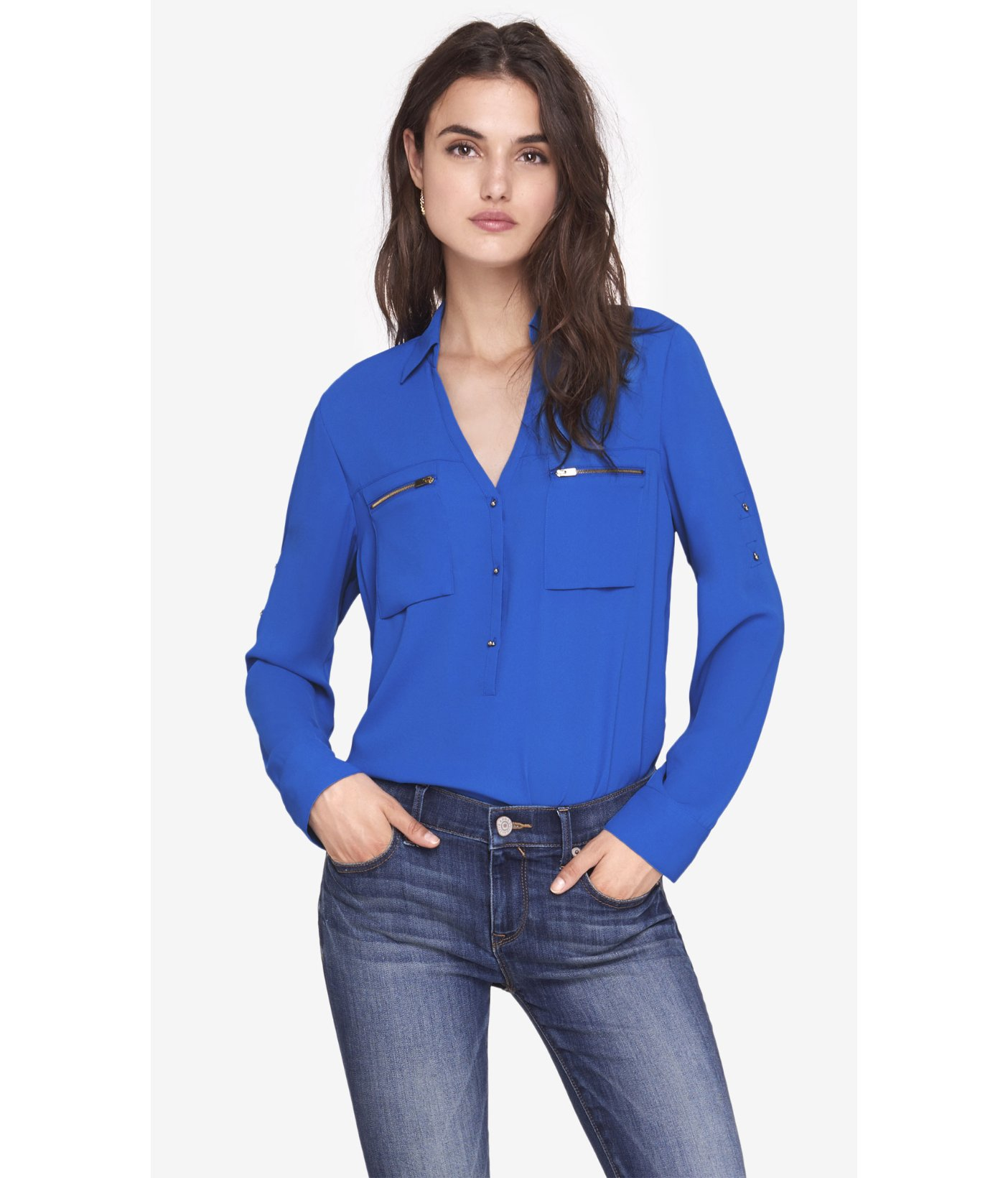 express blue shirt