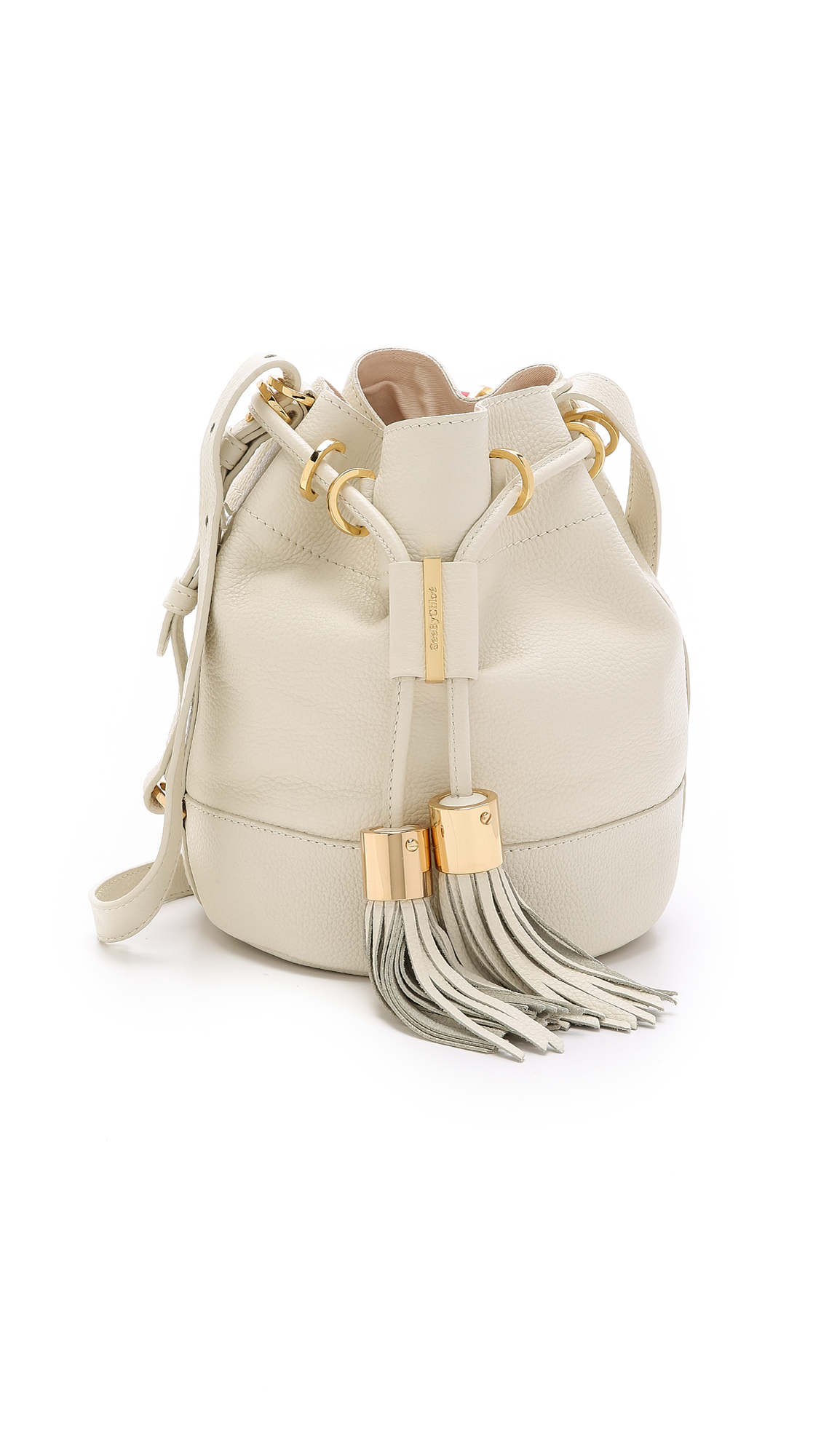 See By Chloé Vicki Small Bucket Bag in Natural | Lyst