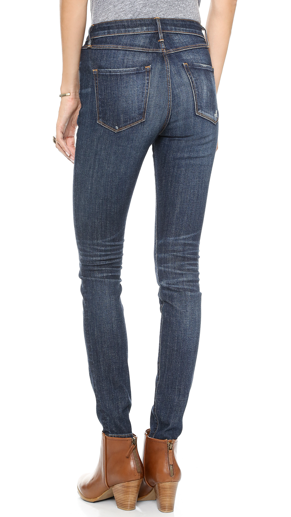 3x1 W3 High Rise Regular Skinny Jeans - Dark Vintage in Blue (Dark ...