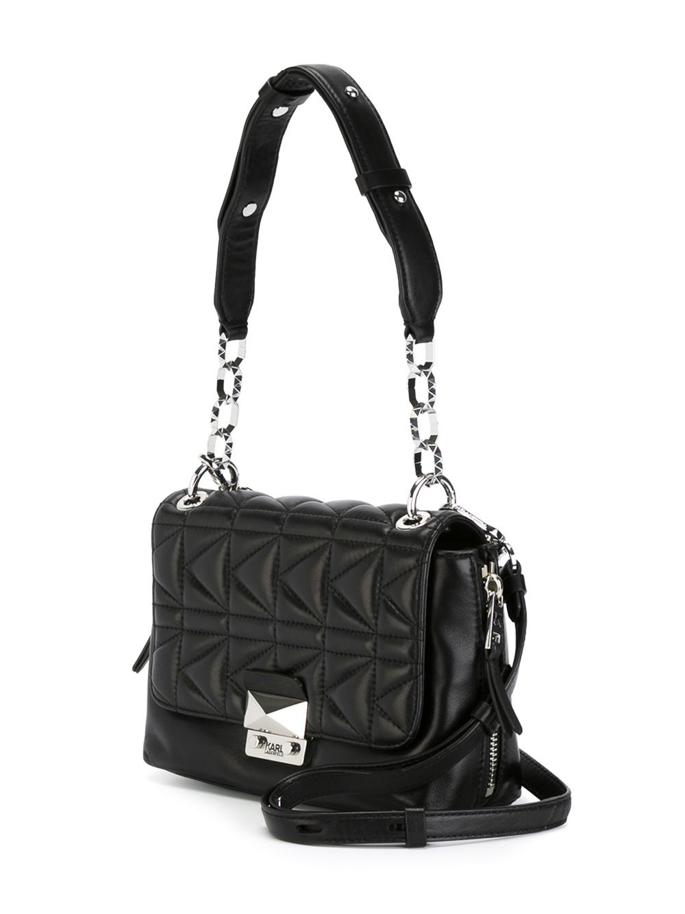 Karl Lagerfeld Quilted Crossbody Bag in Black - Lyst