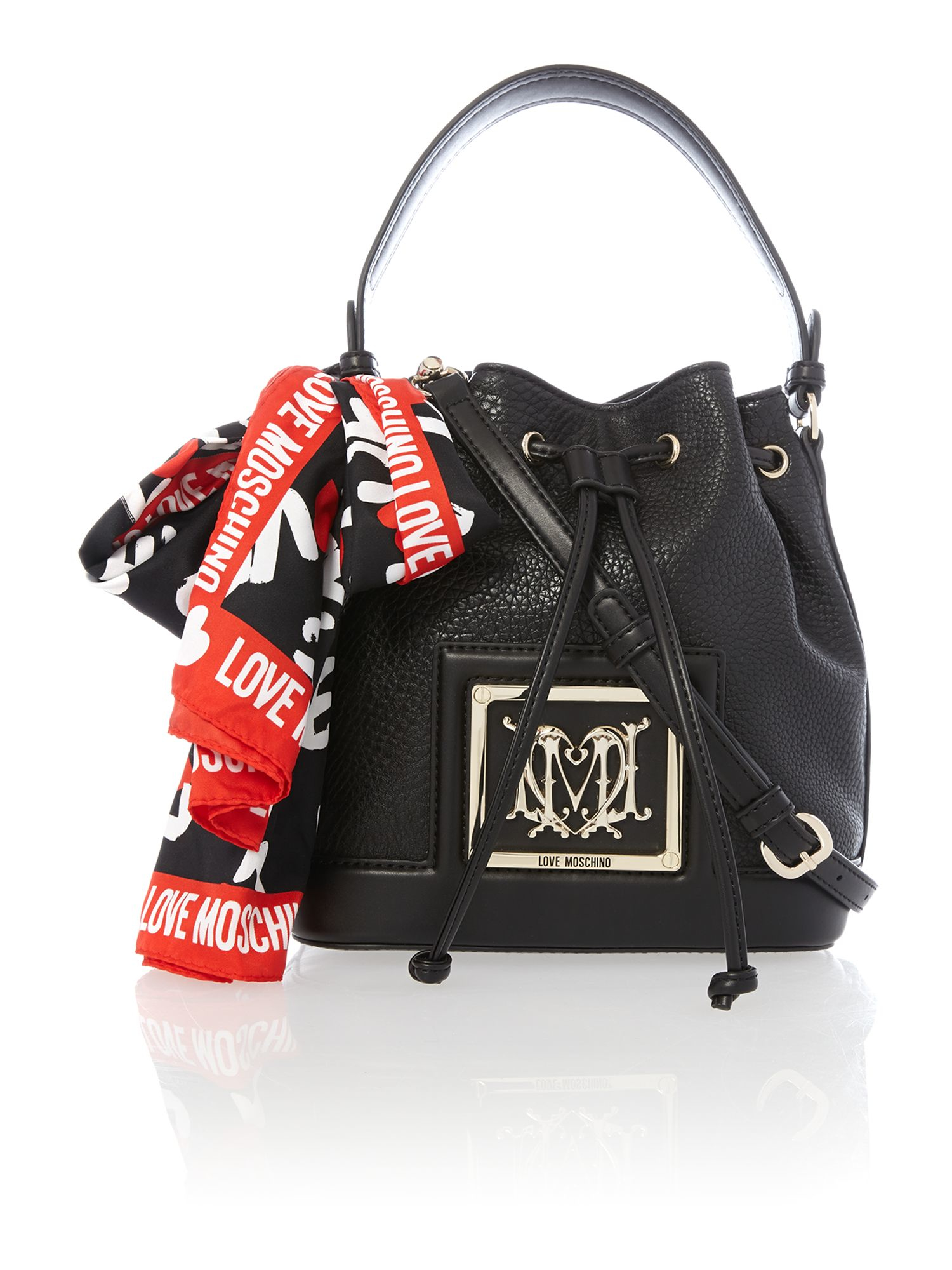 Love moschino Scarf Black Shoulder Bag in Black Lyst