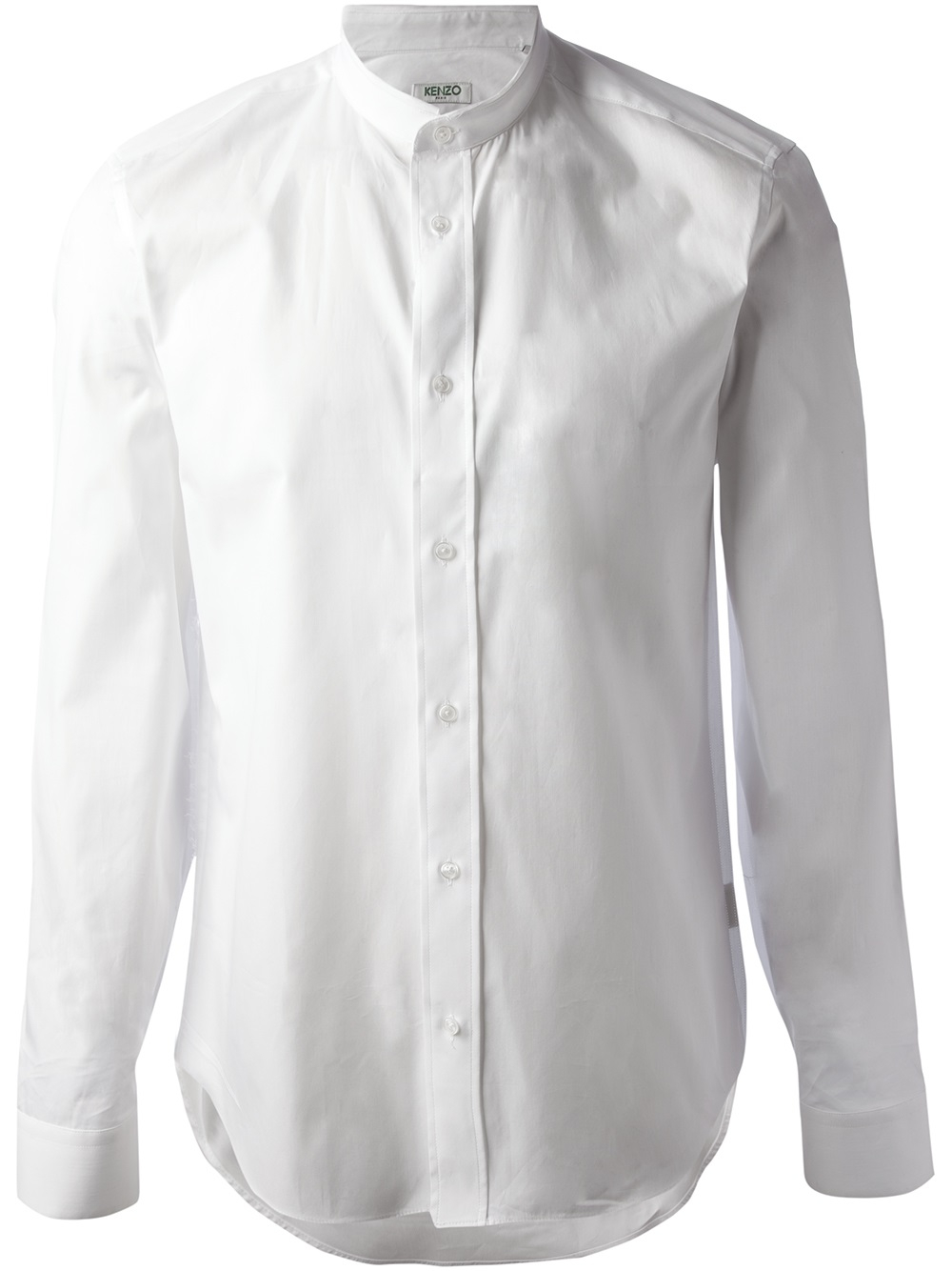 white blouse round collar