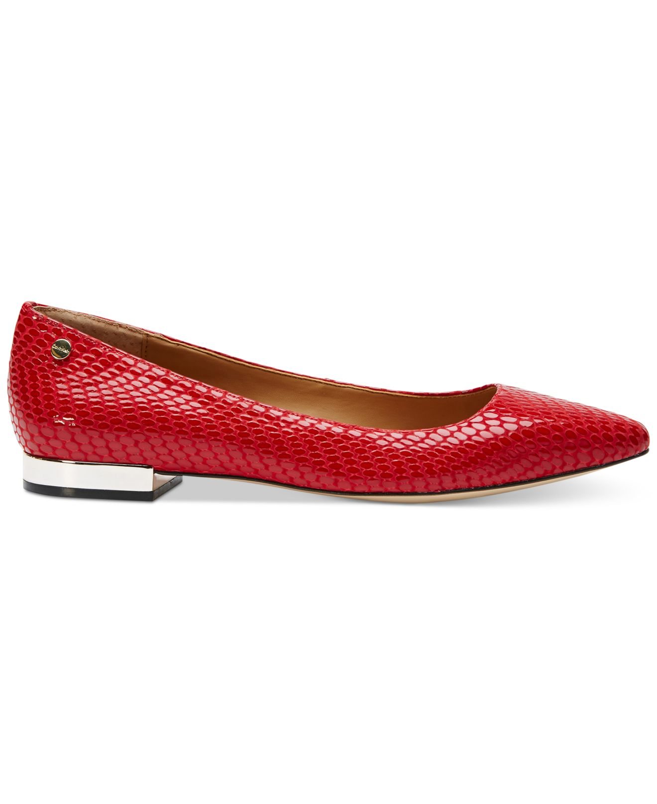 calvin klein red flats