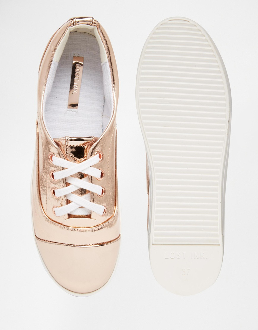 rose gold plimsolls