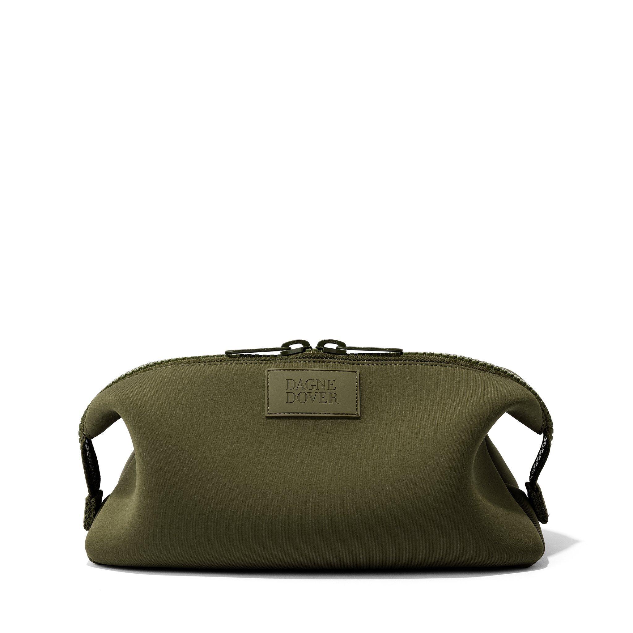 Dagne Dover Neoprene Hunter Toiletry Bag In Dark Moss, Extra Large in