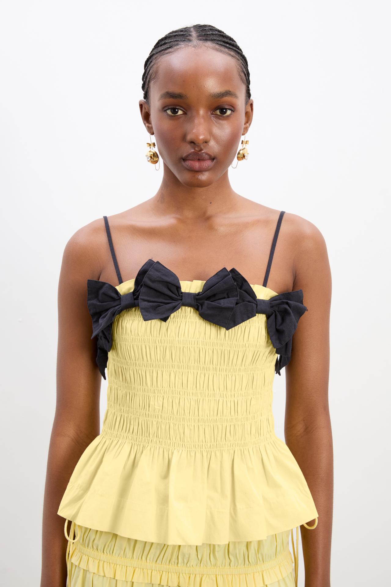 Damson Madder Bea Cami in Yellow | Lyst UK