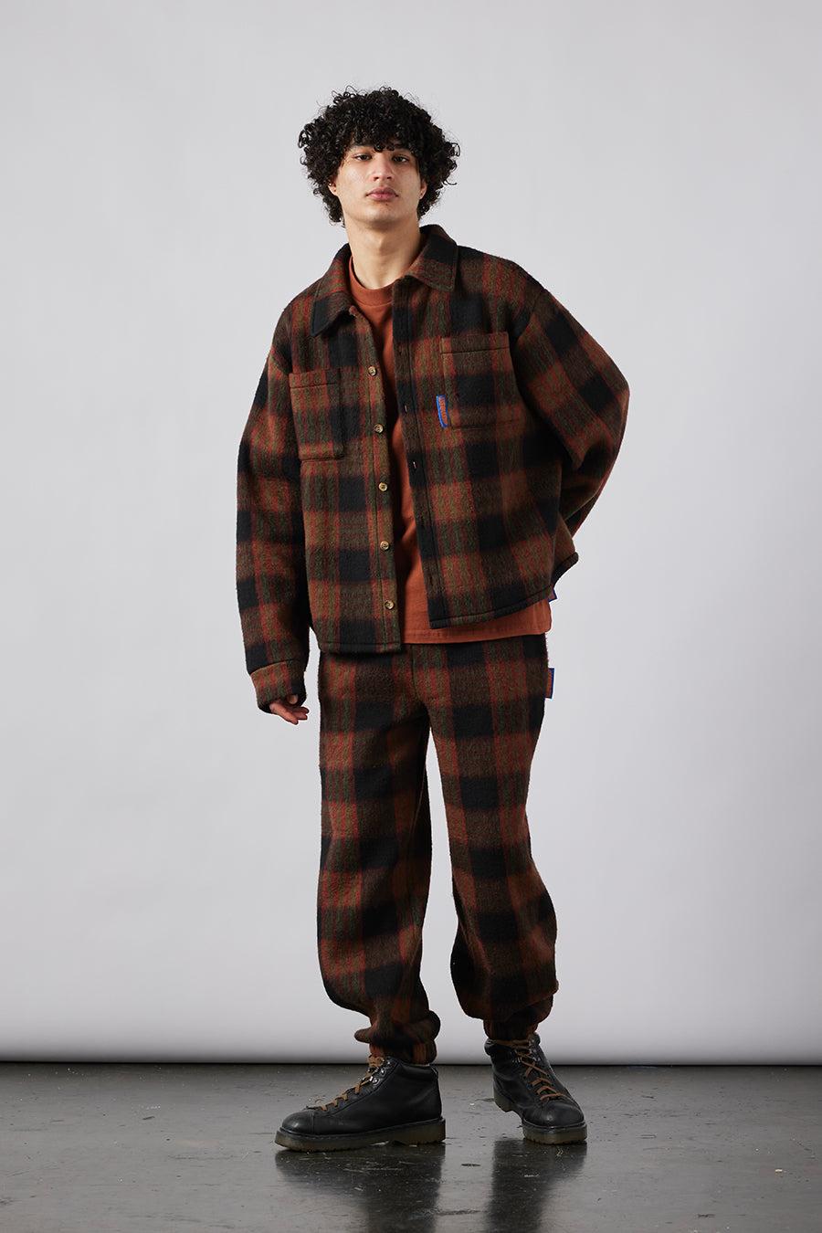 Damson Madder Check Borg Jacket X Harry Kirton in Black Lyst UK - Main Image