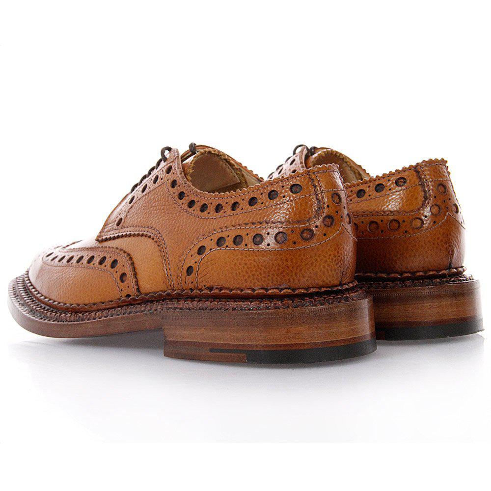 Grenson Leather The Triple Welt Archie Tan Brogue Shoes 5067G423 for
