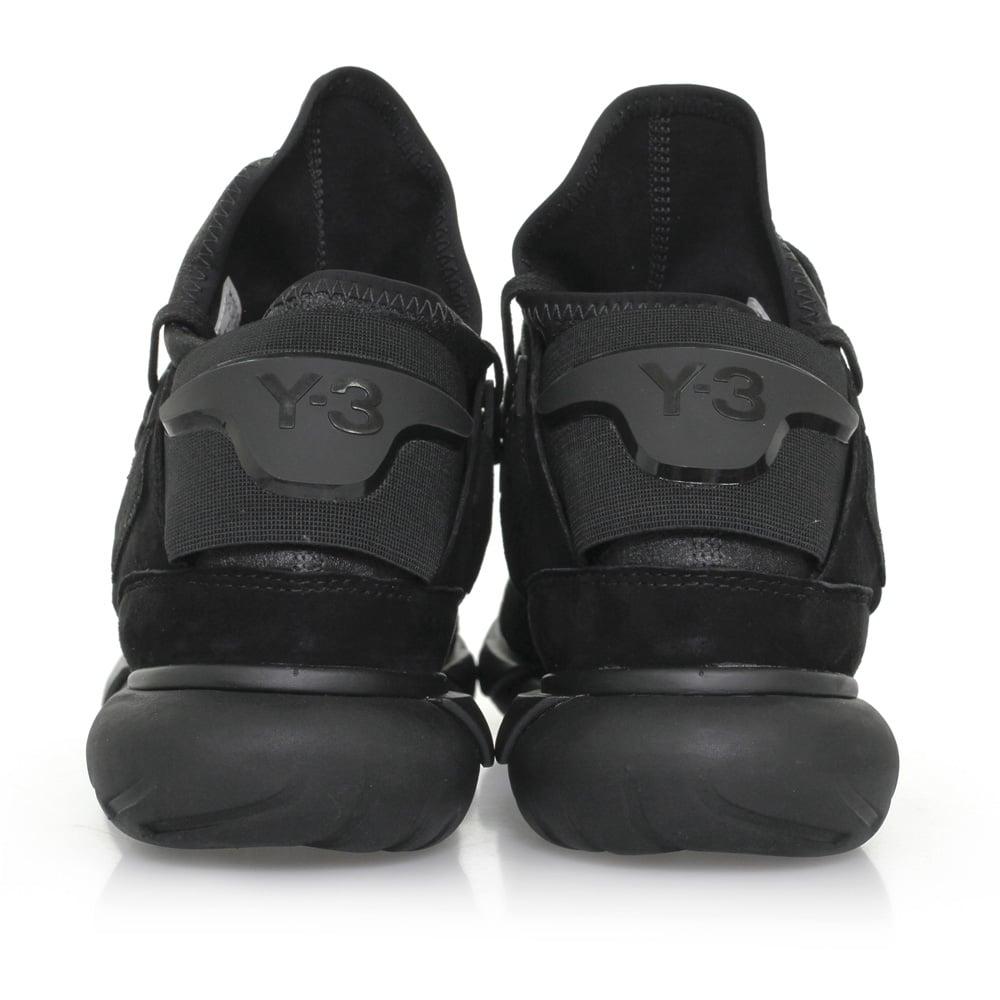 Lyst - Y-3 Qasa High Black Leather Shoe in Black for Men