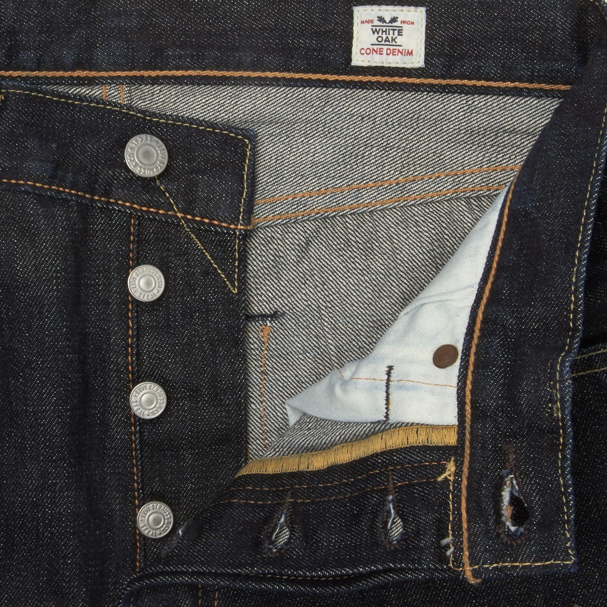 levi's 501 white oak cone denim