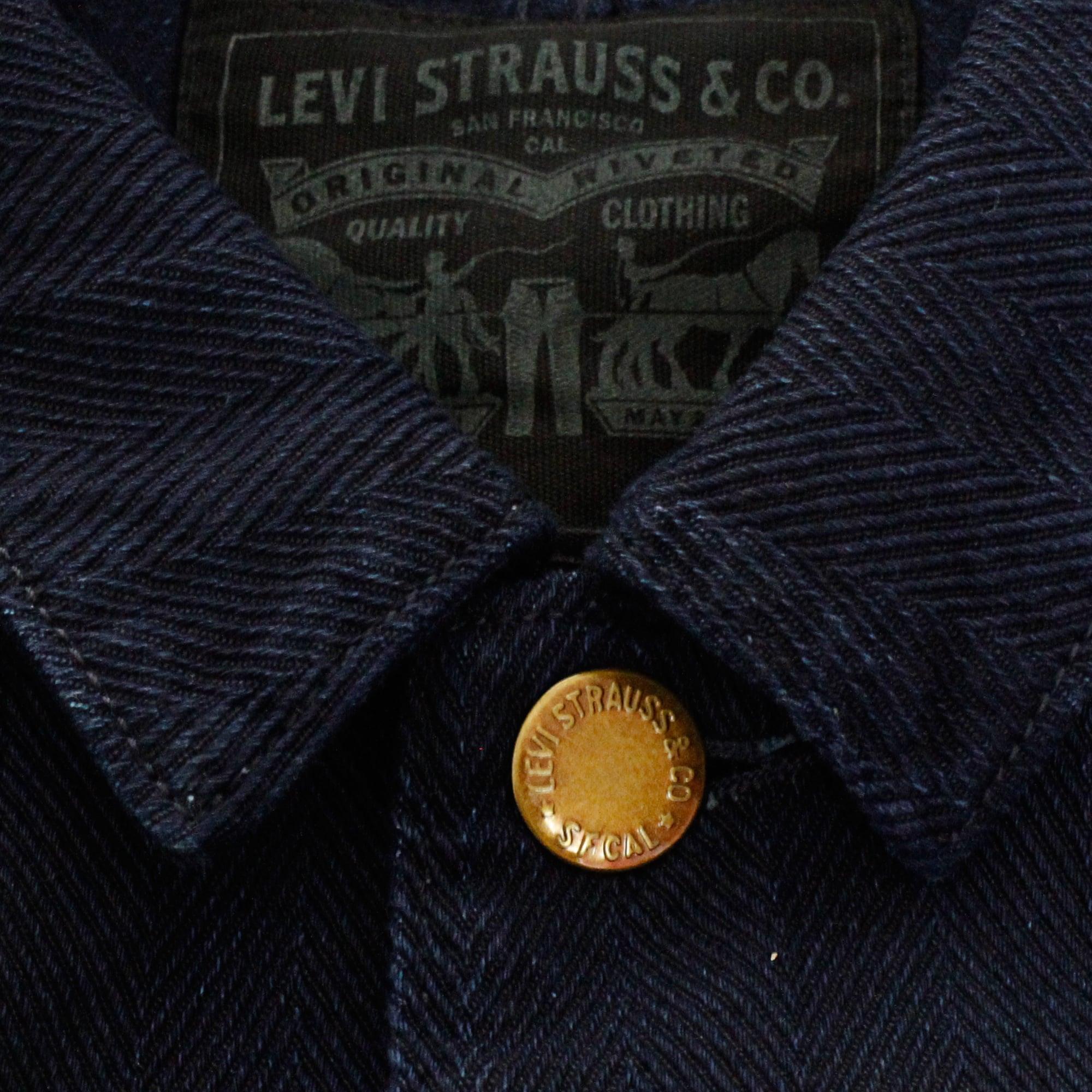 levi's engineer coat indigo