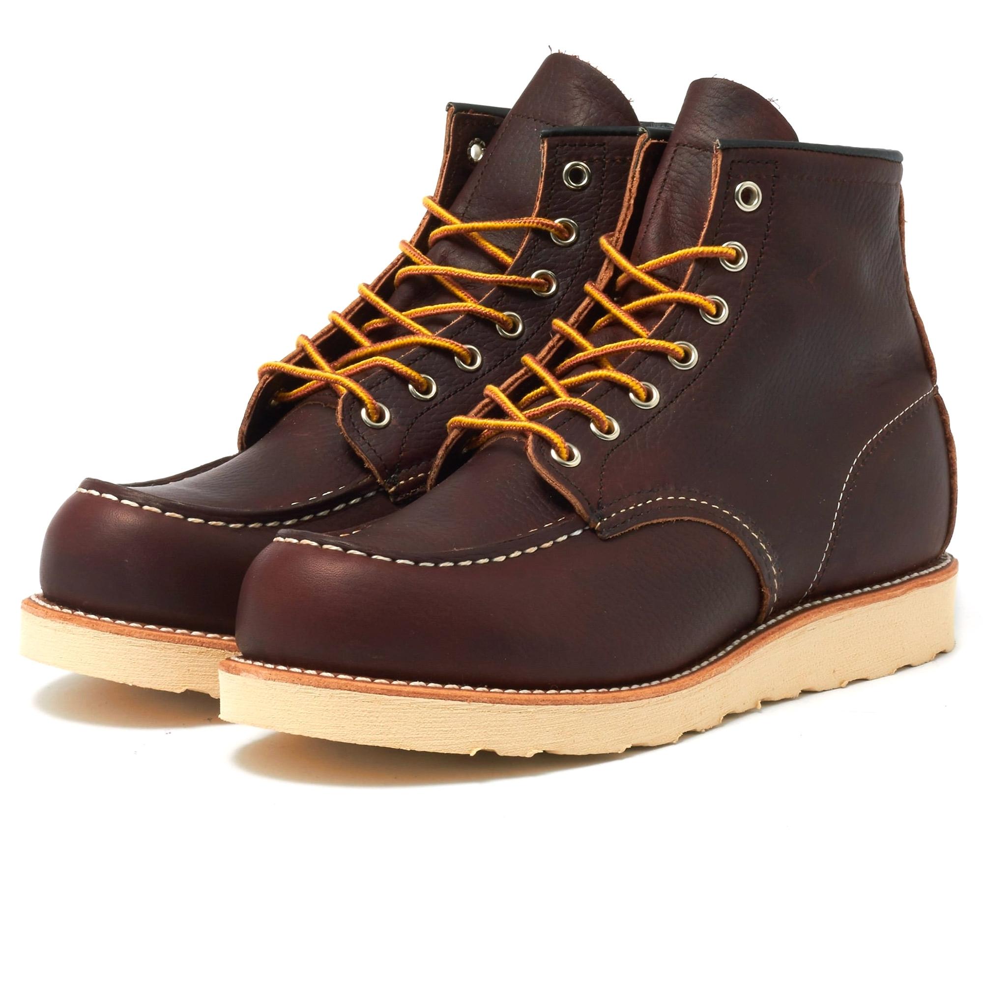 leather moc toe boots