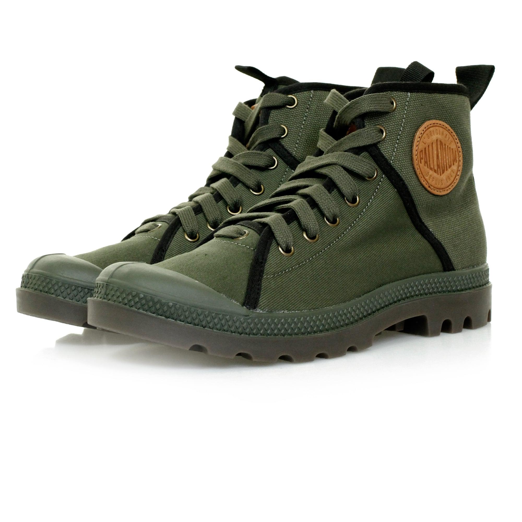 army green palladium boots