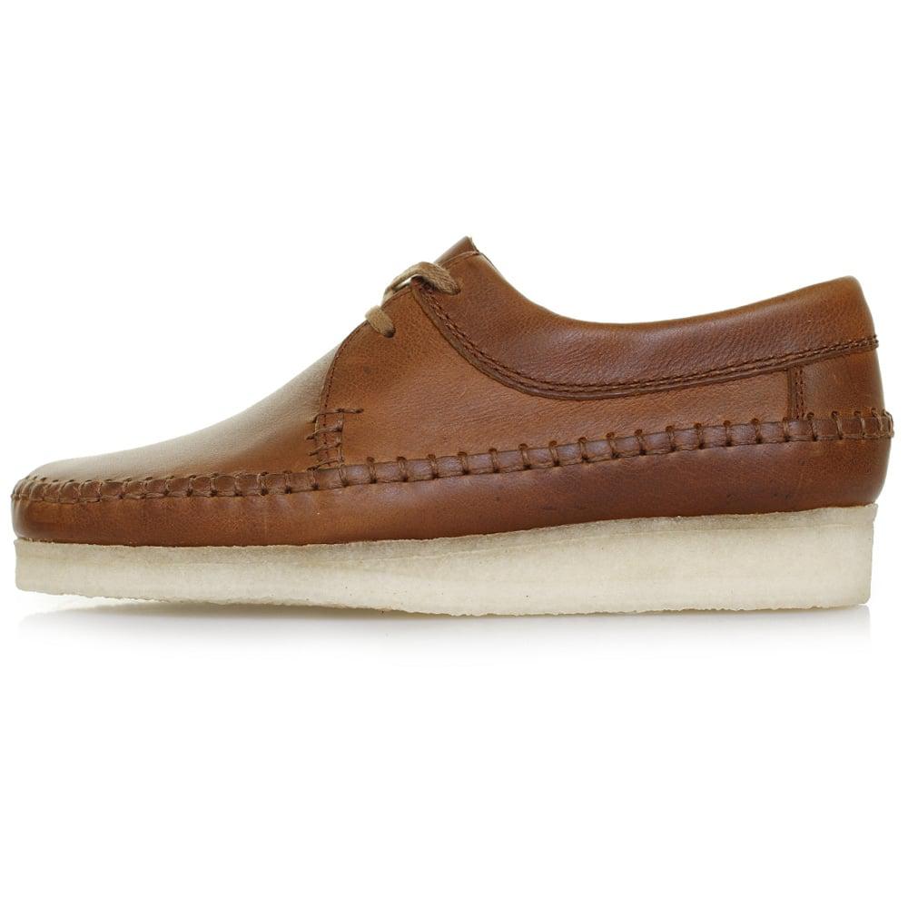 clarks weaver tan leather