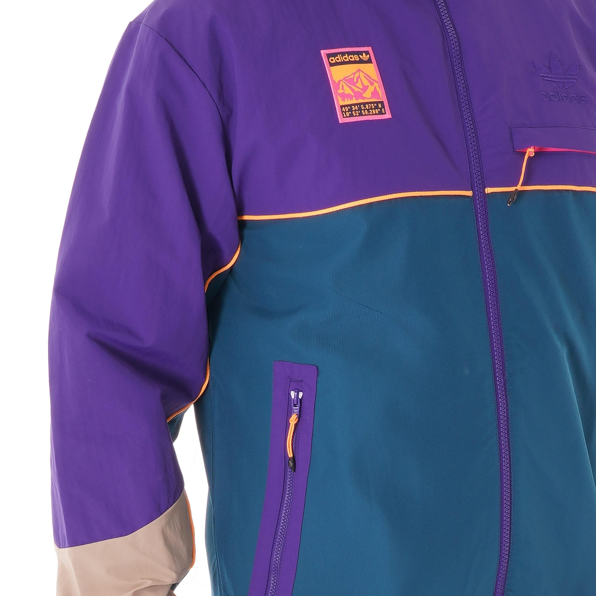 adidas originals adiplore polar fleece jacket in purple