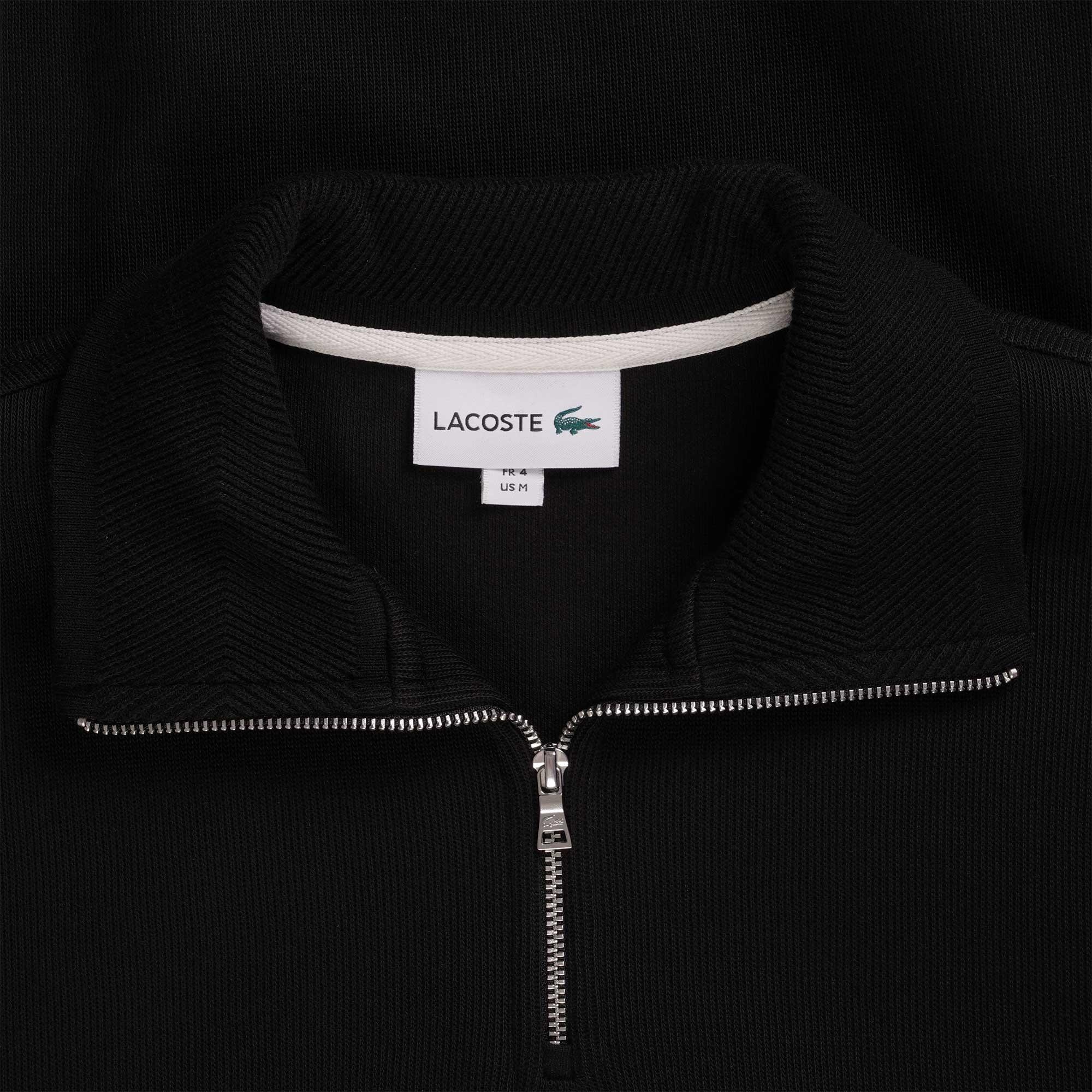 lacoste black quarter zip