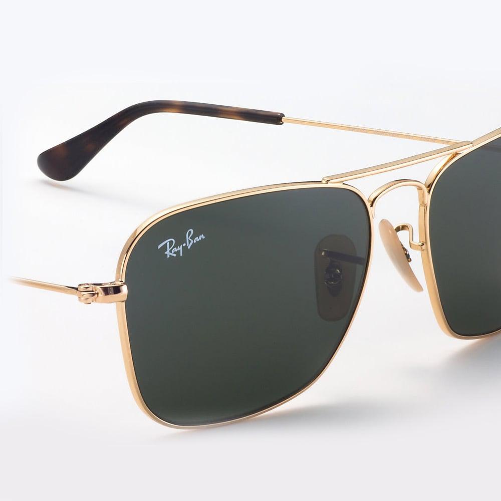 Ray-Ban Ray-Ban Caravan Gold Havana Sunglasses Rb3136 181/71 in ...