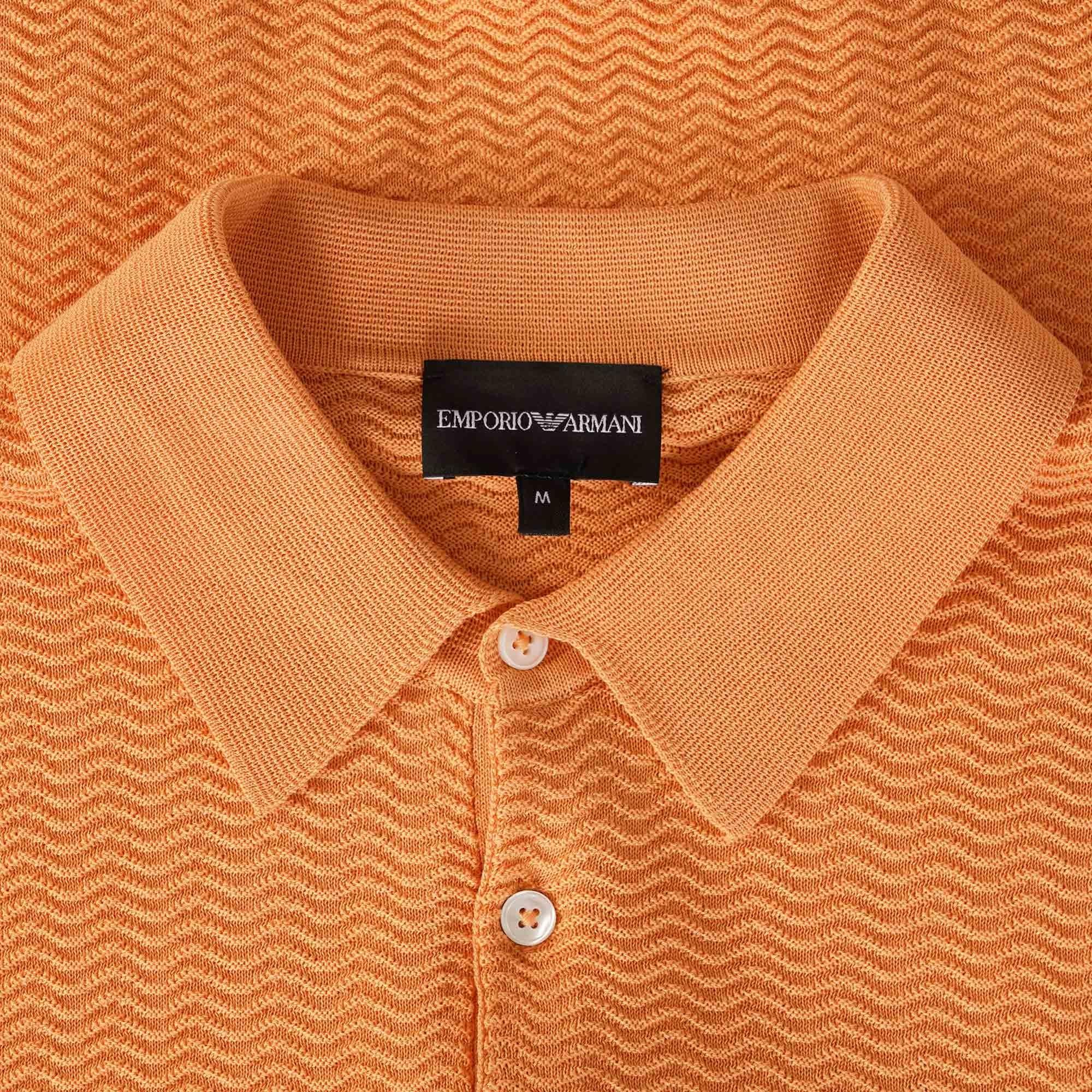 Armani knitted polo deals