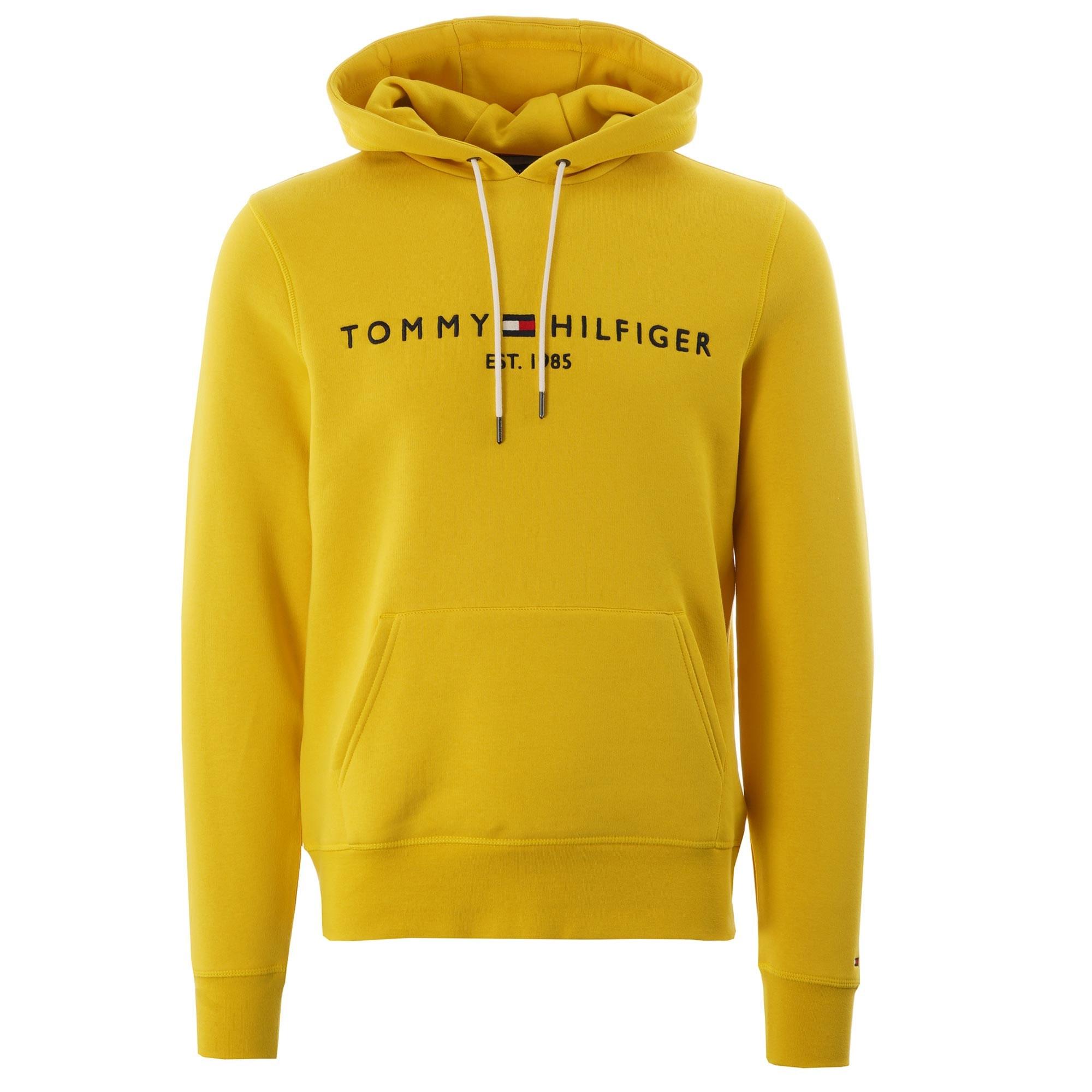Tommy Hilfiger Logo Overhead Hoodie in Yellow for Men - Save 48% - Lyst