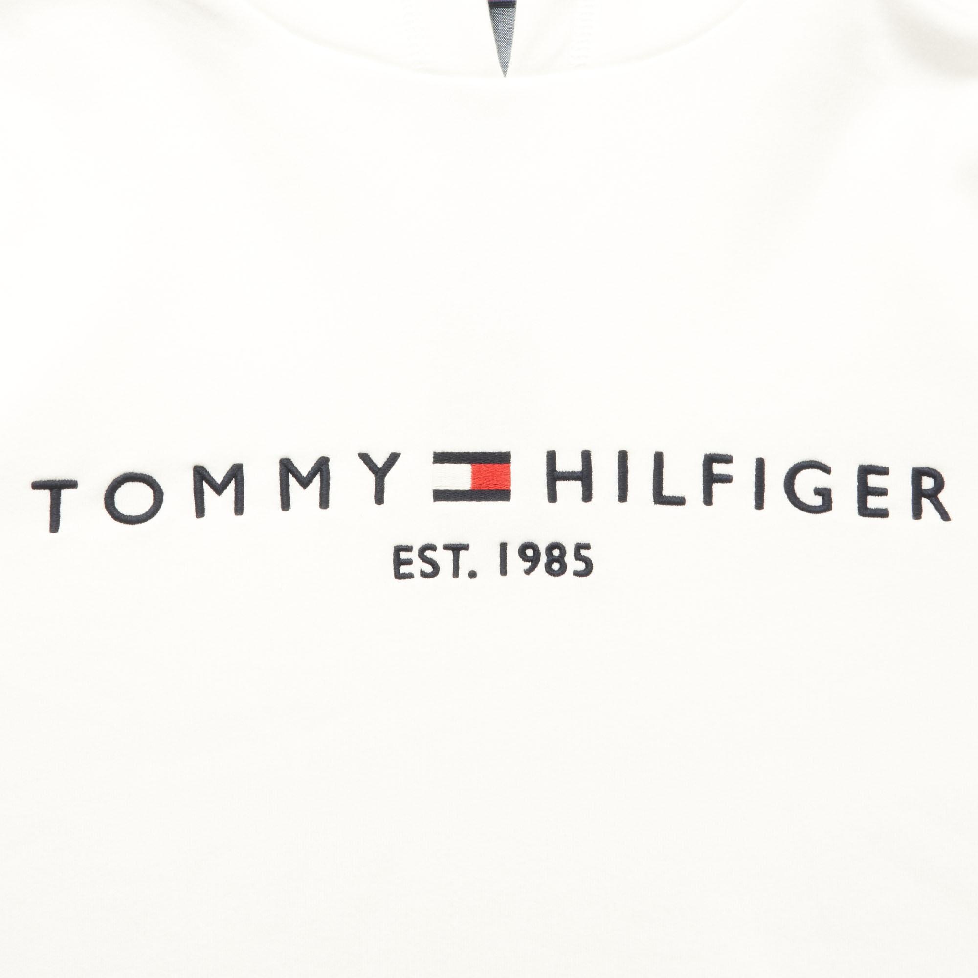 Tommy Hilfiger Logo Print Hoodie in White for Men - Save 6% - Lyst