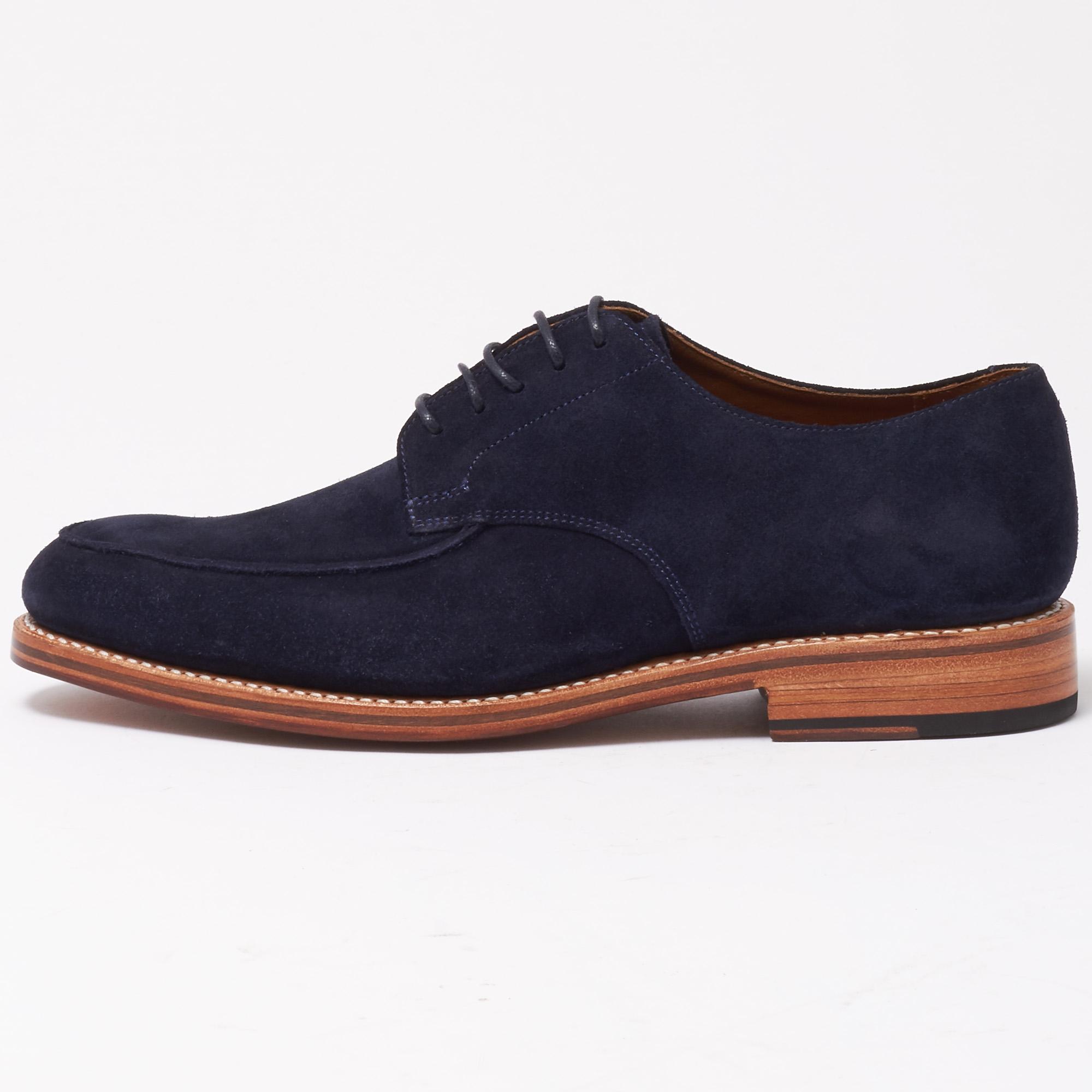 Grenson Dean Navy Suede Shoe 111050 in Blue for Men - Lyst