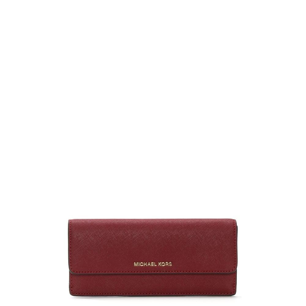 michael kors red leather wallet