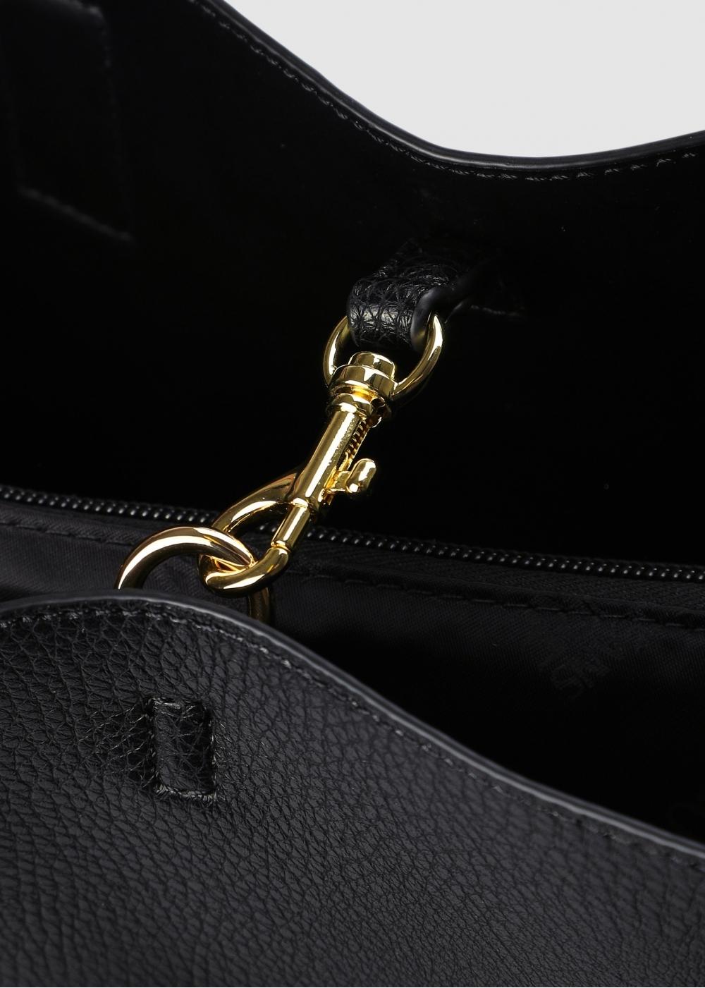 Versace Jeans Couture S Baroque Buckle Tote Bag in Black | Lyst