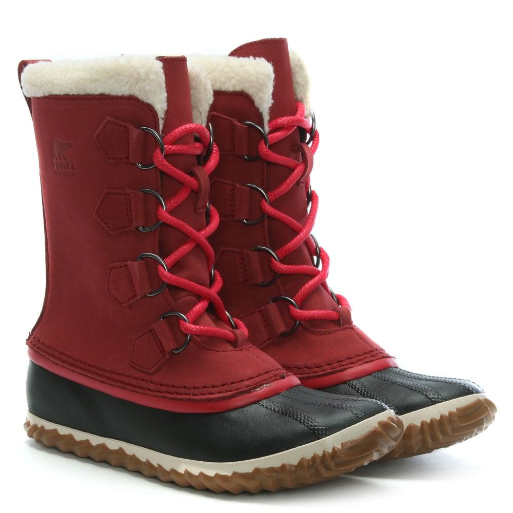 Sorel Caribou Slim Red Element Ankle Boots - Lyst