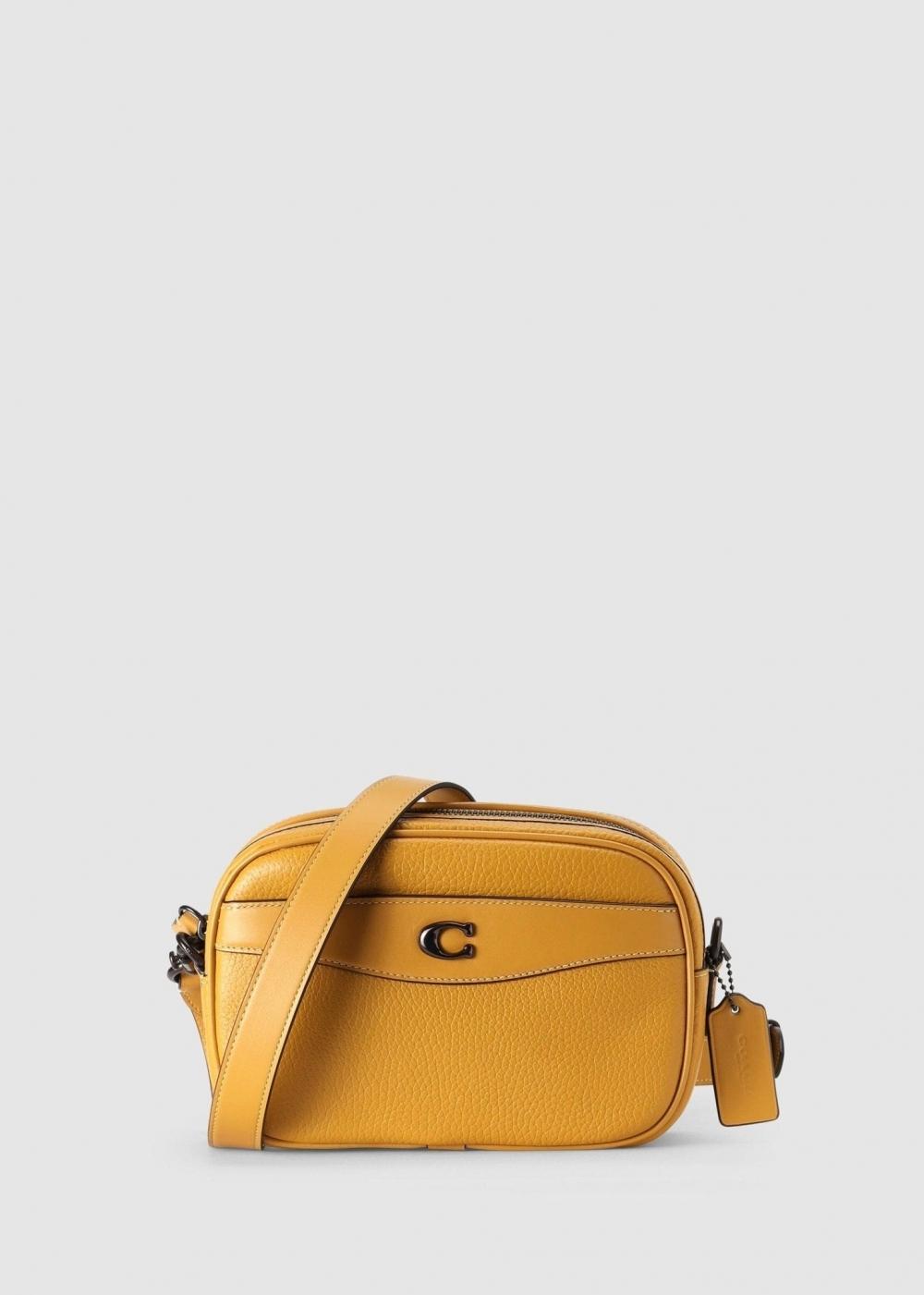yellow coach crossbody