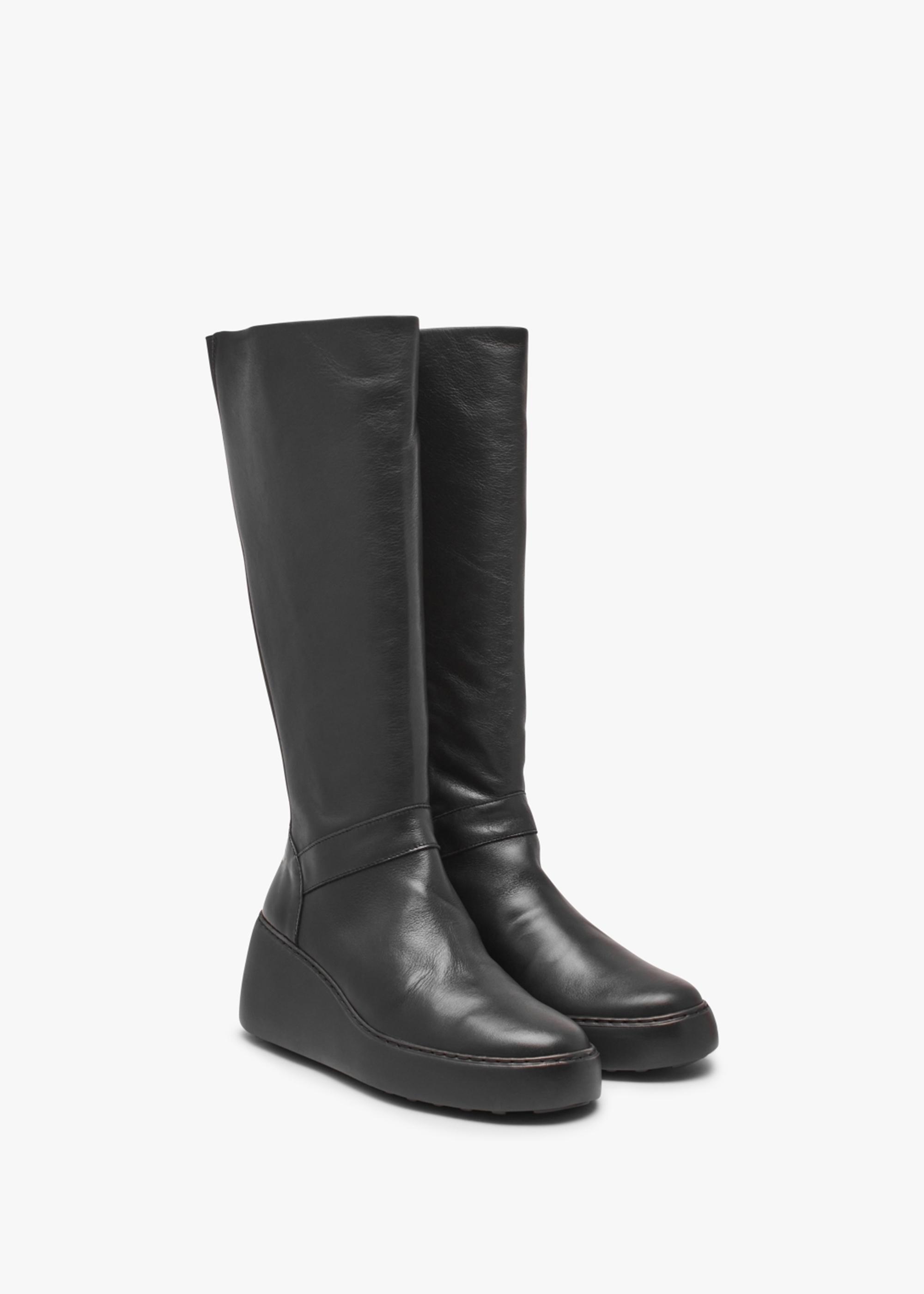 Fly black discount knee high boots