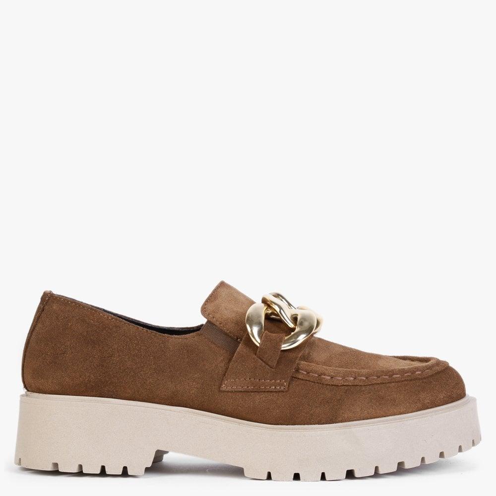 suede chunky loafers