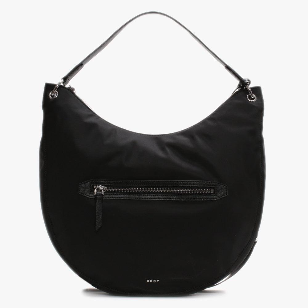 DKNY Casey Black Nylon Hobo Bag Accessories: One | Lyst