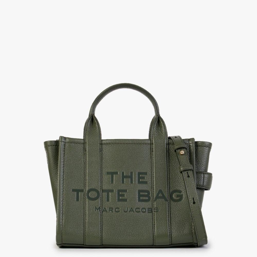 Marc Jacobs The Leather Mini Bronze Green Tote Bag | Lyst