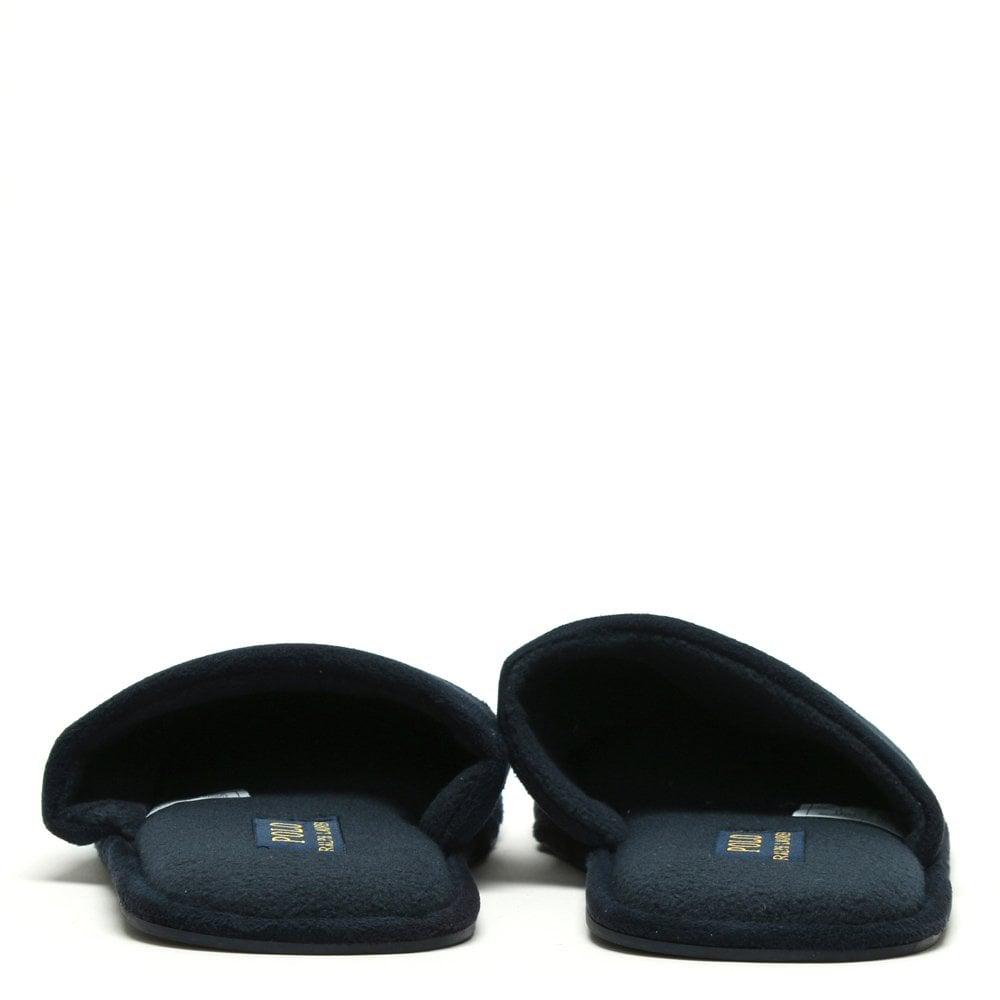 ralph lauren mens sunday scuff slippers navy