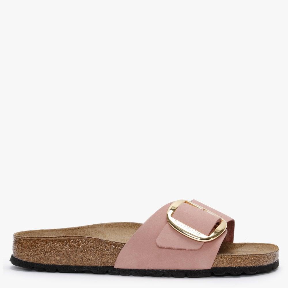 Birkenstock Madrid Big Buckle Old Rose Leather Mules in Pink Leather (Pink)  | Lyst