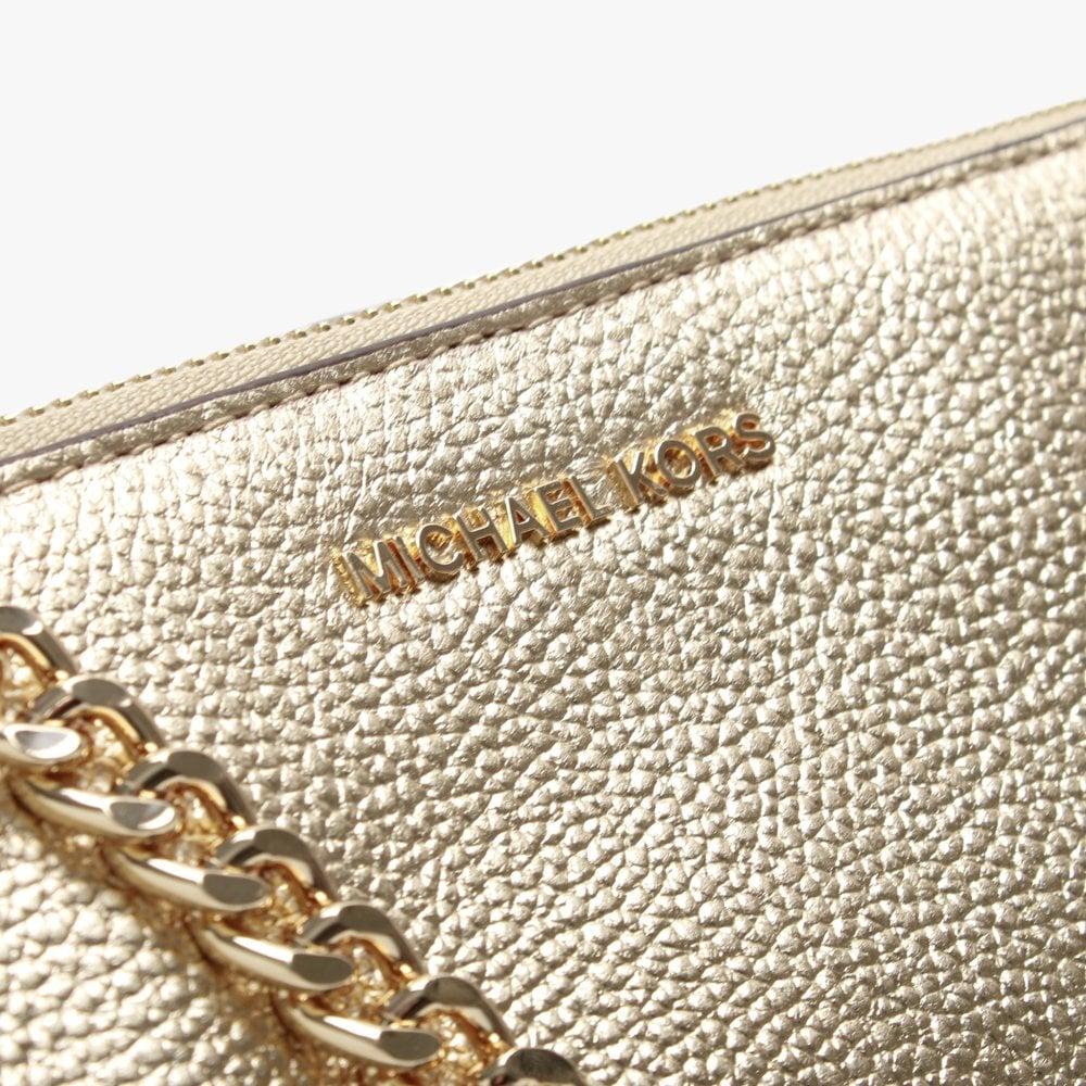 Michael Kors Pale Gold Chain-Strap Leather Jet Set Tote, Best Price and  Reviews