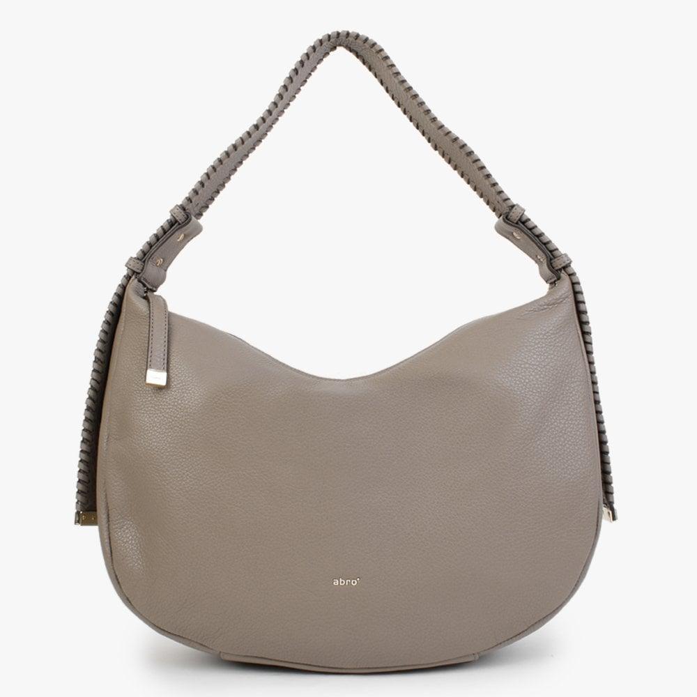 Abro⁺ Taupe Leather Hobo Bag in Grey | Lyst Canada