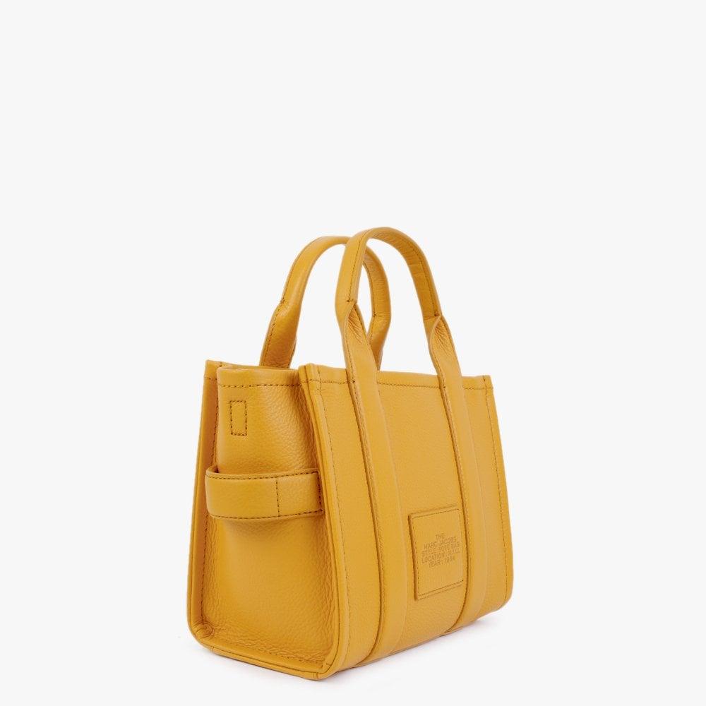 Marc Jacobs Women's Yellow The Leather Mini Artisan Gold Tote Bag